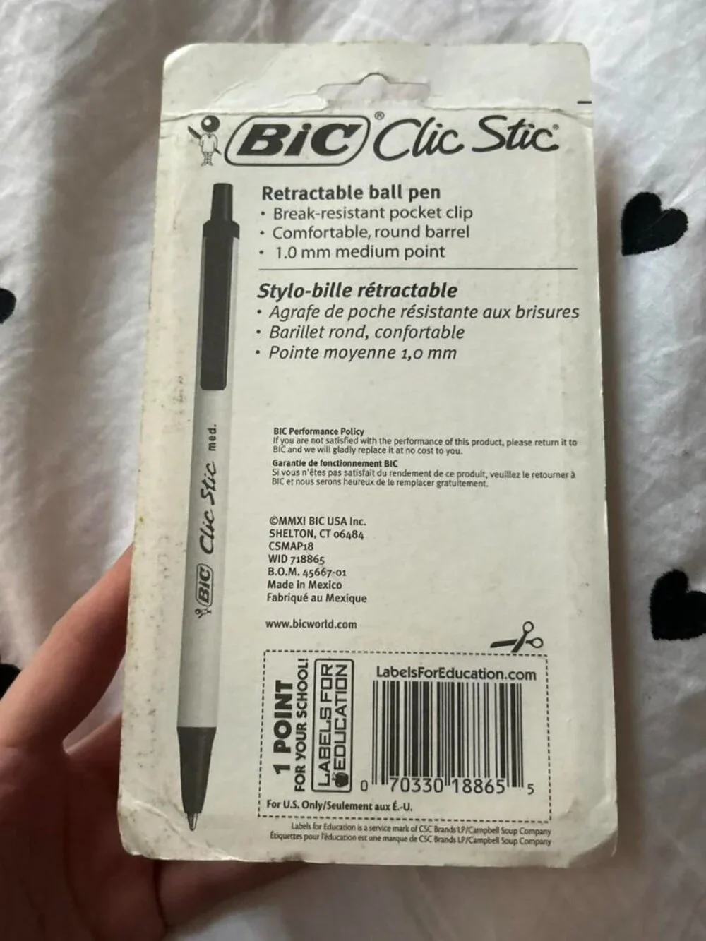 New Bic Clic Stic Colorful Ball Point Pens